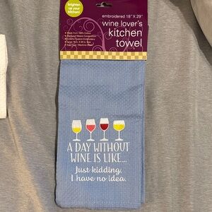 Brighten Up Your Kitchen Blue Wine Lover's Towel